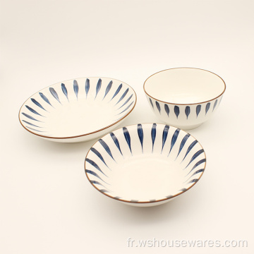 12pcs Popular en porcelaine en porcelaine en porcelaine